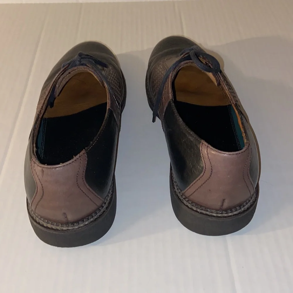H. S. Trask Brown Leather Lace Up Two Tone Oxford Size 9 M Shoes